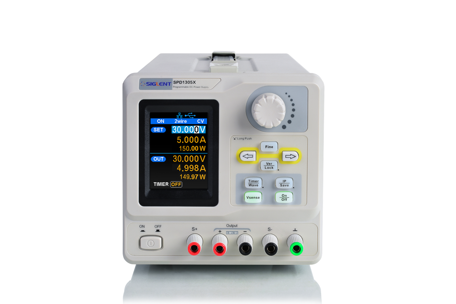 SIGLENT SPD1000X rear interface and bench setup overview